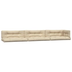vidaXL Palettenkissen 7-tlg. Beige Stoff