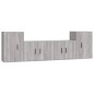vidaXL 4-tlg. TV-Schrank-Set Grau Sonoma Holzwerkstoff vidaXL 4-tlg. TV-Schrank-Set Grau Sonoma Holzwerkstoff