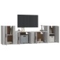 vidaXL 4-tlg. TV-Schrank-Set Grau Sonoma Holzwerkstoff vidaXL 4-tlg. TV-Schrank-Set Grau Sonoma Holzwerkstoff