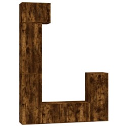 vidaXL 5-tlg. TV-Schrank-Set Räuchereiche Holzwerkstoff