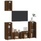 vidaXL 5-tlg. TV-Schrank-Set Braun Eichen-Optik Holzwerkstoff vidaXL 5-tlg. TV-Schrank-Set Braun Eichen-Optik Holzwerkstoff