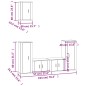 vidaXL 5-tlg. TV-Schrank-Set Braun Eichen-Optik Holzwerkstoff vidaXL 5-tlg. TV-Schrank-Set Braun Eichen-Optik Holzwerkstoff
