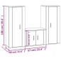 vidaXL 3-tlg. TV-Schrank-Set Räuchereiche Holzwerkstoff vidaXL 3-tlg. TV-Schrank-Set Räuchereiche Holzwerkstoff