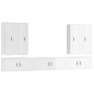 vidaXL 7-tlg. TV-Schrank-Set Hochglanz-Weiß Holzwerkstoff vidaXL 7-tlg. TV-Schrank-Set Hochglanz-Weiß Holzwerkstoff