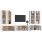 vidaXL 7-tlg. TV-Schrank-Set Hochglanz-Weiß Holzwerkstoff vidaXL 7-tlg. TV-Schrank-Set Hochglanz-Weiß Holzwerkstoff