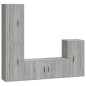 vidaXL 4-tlg. TV-Schrank-Set Grau Sonoma Holzwerkstoff vidaXL 4-tlg. TV-Schrank-Set Grau Sonoma Holzwerkstoff