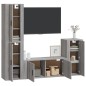 vidaXL 4-tlg. TV-Schrank-Set Grau Sonoma Holzwerkstoff vidaXL 4-tlg. TV-Schrank-Set Grau Sonoma Holzwerkstoff