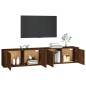 vidaXL TV-Wandschränke 2 Stk. Braun Eichen-Optik 100x34,5x40 cm vidaXL TV-Wandschränke 2 Stk. Braun Eichen-Optik 100x34,5x40 cm