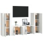 vidaXL 4-tlg. TV-Schrank-Set Weiß Holzwerkstoff vidaXL 4-tlg. TV-Schrank-Set Weiß Holzwerkstoff
