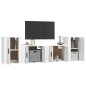 vidaXL 4-tlg. TV-Schrank-Set Hochglanz-Weiß Holzwerkstoff vidaXL 4-tlg. TV-Schrank-Set Hochglanz-Weiß Holzwerkstoff