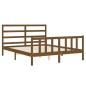 vidaXL Massivholzbett mit Kopfteil Honigbraun 160x200 cm vidaXL Massivholzbett mit Kopfteil Honigbraun 160x200 cm