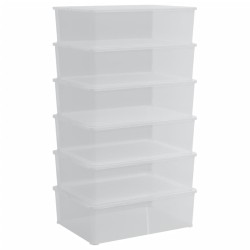vidaXL Aufbewahrungsboxen 6 Stk. Kunststoff 25 L Stapelbar