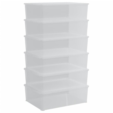 vidaXL Aufbewahrungsboxen 6 Stk. Kunststoff 25 L Stapelbar