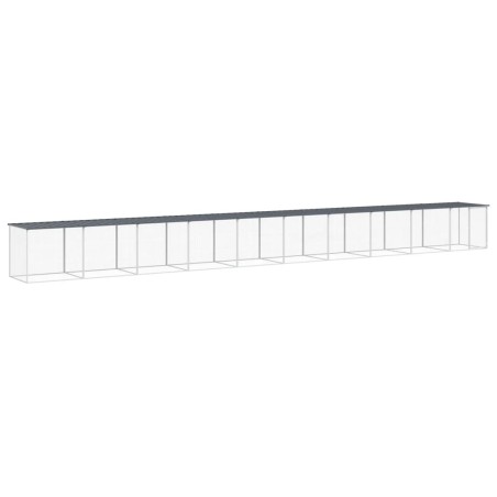 vidaXL Hühnerkäfig mit Dach Anthrazit 1003x98x90 cm Verzinkter Stahl