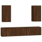 vidaXL 4-tlg. TV-Schrank-Set Braun Eichen-Optik Holzwerkstoff vidaXL 4-tlg. TV-Schrank-Set Braun Eichen-Optik Holzwerkstoff