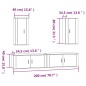 vidaXL 4-tlg. TV-Schrank-Set Braun Eichen-Optik Holzwerkstoff vidaXL 4-tlg. TV-Schrank-Set Braun Eichen-Optik Holzwerkstoff