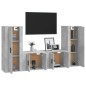 vidaXL 4-tlg. TV-Schrank-Set Betongrau Holzwerkstoff vidaXL 4-tlg. TV-Schrank-Set Betongrau Holzwerkstoff
