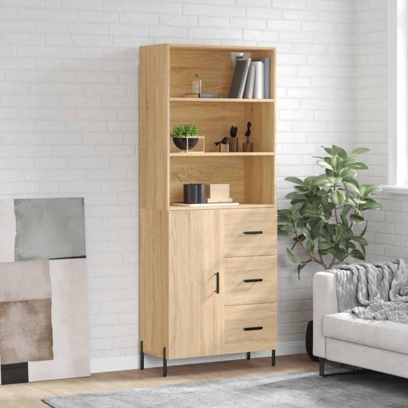 vidaXL Highboard Sonoma-Eiche 69,5x34x180 cm Holzwerkstoff vidaXL Highboard Sonoma-Eiche 69,5x34x180 cm Holzwerkstoff