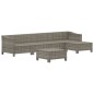 vidaXL 6-tlg. Garten-Lounge-Set mit Kissen Grau Poly Rattan vidaXL 6-tlg. Garten-Lounge-Set mit Kissen Grau Poly Rattan