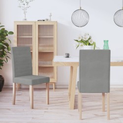 Esszimmerstühle 2 Stk. Hellgrau Stoff