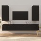 vidaXL 6-tlg. TV-Schrank-Set Schwarz Holzwerkstoff vidaXL 6-tlg. TV-Schrank-Set Schwarz Holzwerkstoff
