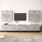 vidaXL 8-tlg. TV-Schrank-Set Betongrau Holzwerkstoff vidaXL 8-tlg. TV-Schrank-Set Betongrau Holzwerkstoff