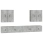 vidaXL 8-tlg. TV-Schrank-Set Betongrau Holzwerkstoff vidaXL 8-tlg. TV-Schrank-Set Betongrau Holzwerkstoff