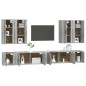 vidaXL 8-tlg. TV-Schrank-Set Betongrau Holzwerkstoff vidaXL 8-tlg. TV-Schrank-Set Betongrau Holzwerkstoff