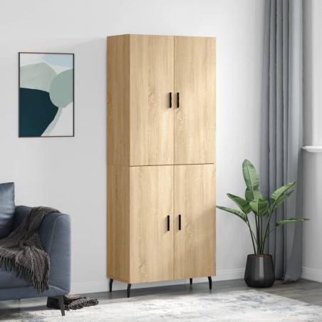 Highboard Sonoma-Eiche 69,5x34x180 cm Holzwerkstoff