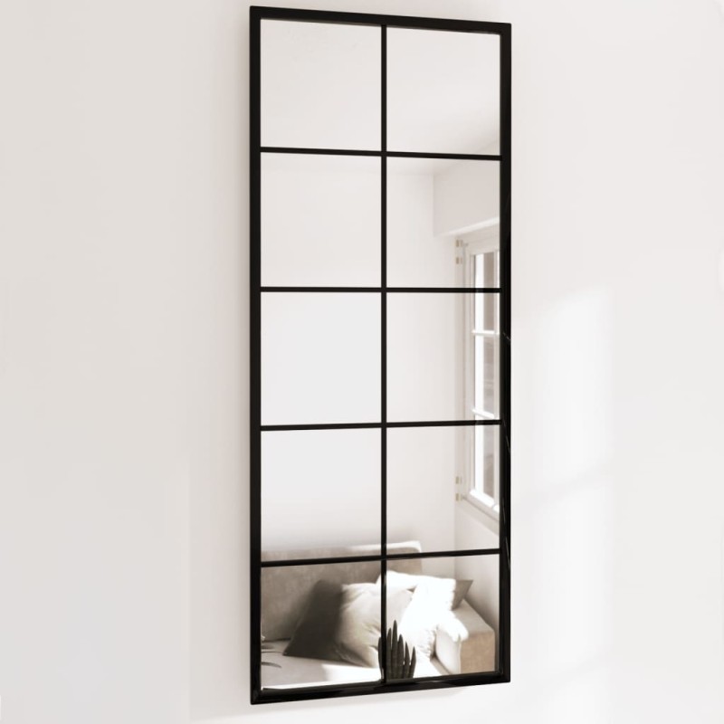 vidaXL Wandspiegel 2 Stk. Schwarz 100x40 cm Metall vidaXL Wandspiegel 2 Stk. Schwarz 100x40 cm Metall