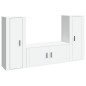 vidaXL 3-tlg. TV-Schrank-Set Weiß Holzwerkstoff vidaXL 3-tlg. TV-Schrank-Set Weiß Holzwerkstoff
