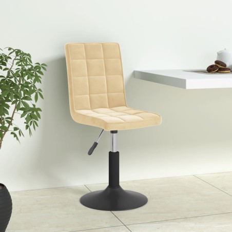 Esszimmerstuhl Drehbar Creme Samt