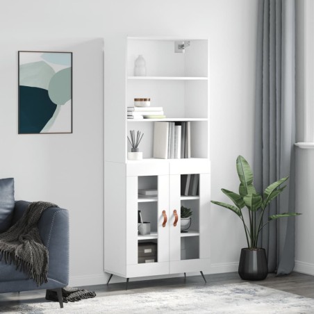 vidaXL Highboard Weiß 69,5x34x180 cm Holzwerkstoff