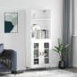 vidaXL Highboard Weiß 69,5x34x180 cm Holzwerkstoff vidaXL Highboard Weiß 69,5x34x180 cm Holzwerkstoff