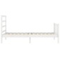 vidaXL Massivholzbett mit Kopfteil Weiß 90x200 cm vidaXL Massivholzbett mit Kopfteil Weiß 90x200 cm