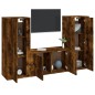 vidaXL 3-tlg. TV-Schrank-Set Räuchereiche Holzwerkstoff vidaXL 3-tlg. TV-Schrank-Set Räuchereiche Holzwerkstoff
