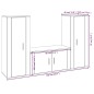 vidaXL 3-tlg. TV-Schrank-Set Räuchereiche Holzwerkstoff vidaXL 3-tlg. TV-Schrank-Set Räuchereiche Holzwerkstoff