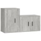 vidaXL 2-tlg. TV-Schrank-Set Betongrau Holzwerkstoff vidaXL 2-tlg. TV-Schrank-Set Betongrau Holzwerkstoff