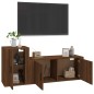 vidaXL 2-tlg. TV-Schrank-Set Braun Eichen-Optik Holzwerkstoff vidaXL 2-tlg. TV-Schrank-Set Braun Eichen-Optik Holzwerkstoff