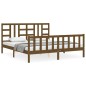 vidaXL Bettgestell mit Kopfteil Honigbraun 180x200 cm Massivholz vidaXL Bettgestell mit Kopfteil Honigbraun 180x200 cm Massivholz