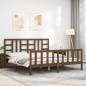 vidaXL Bettgestell mit Kopfteil Honigbraun 180x200 cm Massivholz vidaXL Bettgestell mit Kopfteil Honigbraun 180x200 cm Massivholz