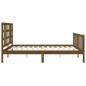 vidaXL Bettgestell mit Kopfteil Honigbraun 180x200 cm Massivholz vidaXL Bettgestell mit Kopfteil Honigbraun 180x200 cm Massivholz