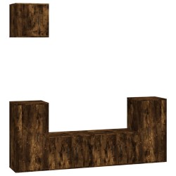 vidaXL 5-tlg. TV-Schrank-Set Räuchereiche Holzwerkstoff