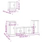 vidaXL 5-tlg. TV-Schrank-Set Räuchereiche Holzwerkstoff vidaXL 5-tlg. TV-Schrank-Set Räuchereiche Holzwerkstoff