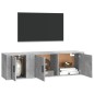 vidaXL 2-tlg. TV-Schrank-Set Betongrau Holzwerkstoff vidaXL 2-tlg. TV-Schrank-Set Betongrau Holzwerkstoff
