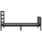 vidaXL Massivholzbett mit Kopfteil Schwarz 90x190 cm vidaXL Massivholzbett mit Kopfteil Schwarz 90x190 cm