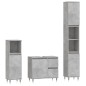 vidaXL 3-tlg. Badmöbel-Set Betongrau Holzwerkstoff vidaXL 3-tlg. Badmöbel-Set Betongrau Holzwerkstoff