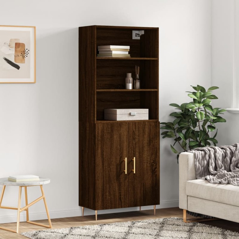 vidaXL Highboard Braun Eichen-Optik 69,5x34x180 cm Holzwerkstoff vidaXL Highboard Braun Eichen-Optik 69,5x34x180 cm Holzwerkstoff