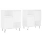 vidaXL Sideboards 2 Stk. Weiß Holzwerkstoff vidaXL Sideboards 2 Stk. Weiß Holzwerkstoff