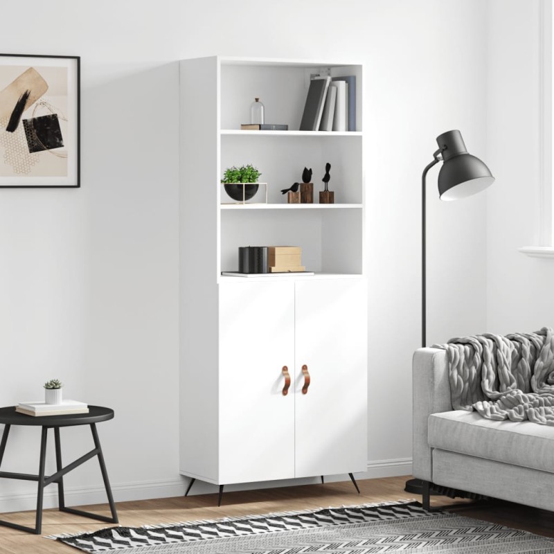 vidaXL Highboard Weiß 69,5x34x180 cm Holzwerkstoff vidaXL Highboard Weiß 69,5x34x180 cm Holzwerkstoff